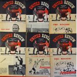 Manchester United home football programmes 1947/48 Blackburn Rovers, Middlesbrough, Everton 1948/