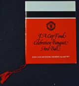 1977 FA Cup Final celebration banquet and ball Royal Lancaster Hotel 21 May 1977, menu and evening