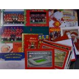 Collection of Manchester United Xmas cards from 1980’s to 2000’s - some have United team squad