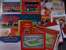 Collection of Manchester United Xmas cards from 1980’s to 2000’s - some have United team squad