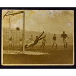 1929/1930 B & W press action photo taken at Maine Road, Manchester City v Leicester City 14 December