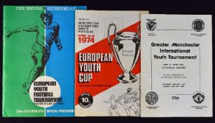 Manchester Utd youth team football programme Selection featuring in tournaments to include 1973 at