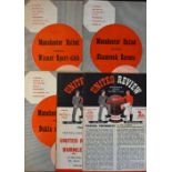 Manchester United home football programmes to include 1954/55 Reading (FAC) 4 pages, Sheffield