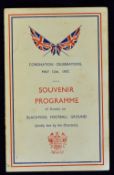 1937 Blackpool FC Coronation Celebrations dated 12 May 1937 held at Bloomfield Road includes Civic