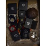 Manchester Utd presentation gifts to include 2006/2007 separate boxed coins v Chelsea, v
