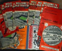 1974/1975 Manchester Utd home football programmes (27) missing Republic of Ireland XI,and Norwich