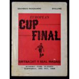 Rare 1960 Pirate European Cup Final Real Madrid v Eintracht Football Programme date 18 May at