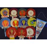 1966 World Cup Football Rosettes – to include W. Germany, Hungary, North Korea, Spain, Portugal,