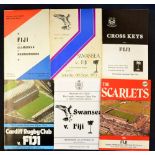 1964-1985 Fijian UK Tour Rugby Programmes (6): 1964 v Glamorgan & Monmouthshire (Newport); 1973 v