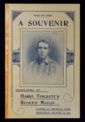 1900/1901 Sheffield Utd v Aston Villa football programme for the Harry Thickett’s benefit match at