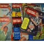 Full set of Charles Buchan’s Football Monthly for the calendar year 1958 to include March 1958 (