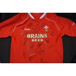 2008 Wales to South Africa signed official rugby jersey: Autographed by many of the Grand Slam squad
