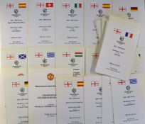 Selection of special dinner match menus for the Manchester Utd Champions League matches to include