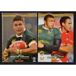Wales in S Africa Rugby Programmes 2008 (2): Both test programmes (Bloemfontein/Pretoria) from the