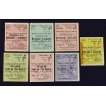 Collection of international match tickets to include England v 1952 Belgium, Wales, 1953 Hungary (