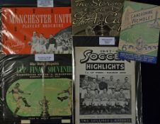 1948 FA Cup Final publications ‘A Lancashire Wembley’, Soccer Highlights United winners, Story of