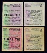 1957 FA Cup Final match tickets Aston Villa v Manchester Utd x 2, 1958 FA Cup Final Bolton Wanderers