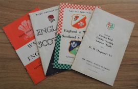 1959 Usuals and Unusual Rugby Programmes (4): Two normal matches, Wales v England at Cardiff (Dewi