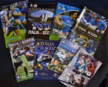 Italy v Scotland Rugby Programmes 2000-2014 (8): Complete run of Italy’s first eight Six Nations