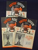 FA Youth Cup football programmes Manchester United v 1955/56 Newcastle United, Bexleyheath &Welling,