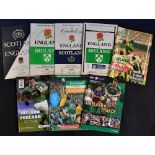 England Rugby Programmes with Ireland, Scotland etc (8): Some homes and aways, the issues v Scotland
