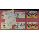 1968 European Cup Final rail menu for high tea plus a collection of first day covers x 4 different