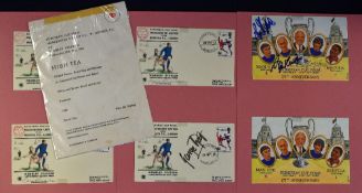 1968 European Cup Final rail menu for high tea plus a collection of first day covers x 4 different