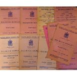 1946/1947 Dulwich Hamlet home programmes to include Clapton, Corinthian Casuals, Ilford,