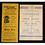 Pair of Vintage Down Under Rugby Programmes (2): Highly collectable: a yellow tri-fold issue from