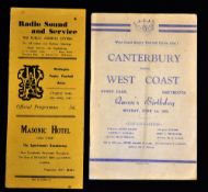 Pair of Vintage Down Under Rugby Programmes (2): Highly collectable: a yellow tri-fold issue from