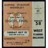 1966 World Cup match ticket Mexico v Uruguay at Wembley 19 July 1966. Worth a view.