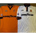 1990s Wolverhampton Wanderers Home and Away Football Shirts to include 1995/96 Home ‘Nutmeg’ short