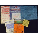 Selection of football programmes to include 1944/45 Aldershot v Chelsea 9 December 1944 war league