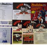 Manchester United FA Youth Cup football programmes to include homes v 1985/86 Coventry City (s/f),