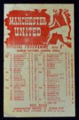 1945/1946 Manchester Utd v Manchester City Lancs Cup semi-final football programme at Maine Road 1st