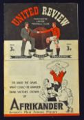 1946/1947 Manchester Utd v Middlesbrough football programme 14 September 1946 (unnumbered) at