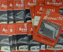 Collection of Arsenal home programmes to include 1949/1950 Sheffield Wednesday (FAC), 1950/1951