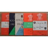 1957 5 Nations & Special Rugby Programme Quintet (5): Scotland v Ireland, England v France and Wales