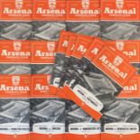 Season 1955/1956 Arsenal home football programmes to include Aston Villa (FAC), Luton Town (4