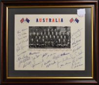 1966-7 Wallabies Rugby Tourists Framed & Glazed printed Photograph: Clear shot of the Australian