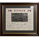 1966-7 Wallabies Rugby Tourists Framed & Glazed printed Photograph: Clear shot of the Australian