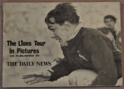 Scarce 1968 British Lions Tour to S Africa Review Booklet: Glossy 52 pp landscape-style Daily News