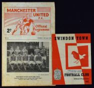 1963/1964 FA Youth Cup Finals Manchester United v Swindon Town football programme 30 April 1964