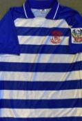 Western Province United (South Africa) Vintage Football Shirt in blue and white, short sleeves, with