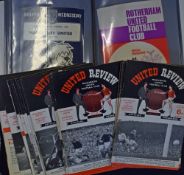 1965/1966 Manchester Utd home football programmes (23) plus away football programme s (27) including