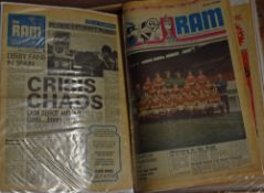 Large bound collection of various newspapers to include 1909 Daily Sketch with photos of Spurs v