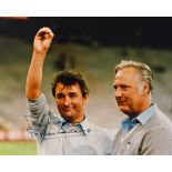 Signed Colour photograph (print) of Brian Clough & Peter Taylor with the ink signature of Brian