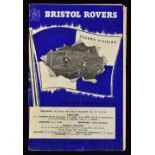 1955/1956 Bristol Rovers v Manchester Utd FA Cup football programme 7 January 1956 Fair-good. NB:
