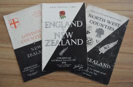 1953-4 NZ All Blacks UK Tour Rugby Programmes (3): Issues from this tour to include v London