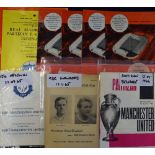 1965/1966 Manchester Utd European Cup football programmes to include HJK Helsinki (h&a), ASK